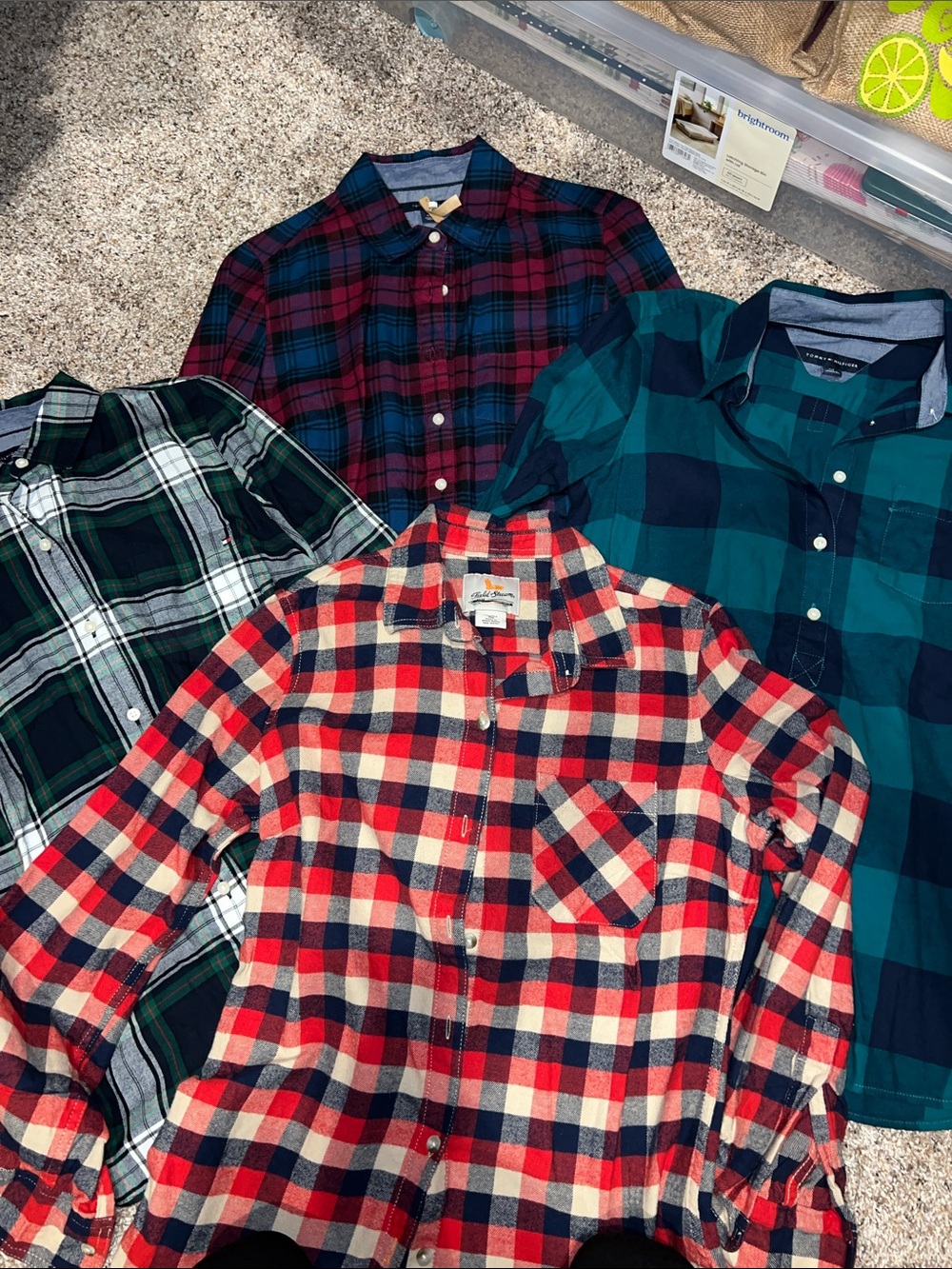 4 Flannel Bundle. Tommy HILFINGER and Field and Stream